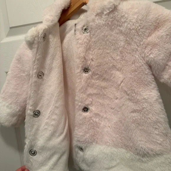 Kids Pink and White Puffer Jacket - Picture 3 of 14